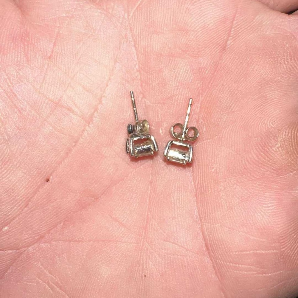 Zales Silver Gemstone Earrings